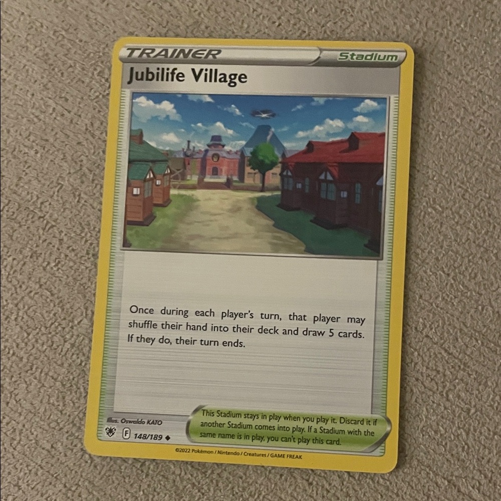 Pokemon Jubilife Village Trainer Card